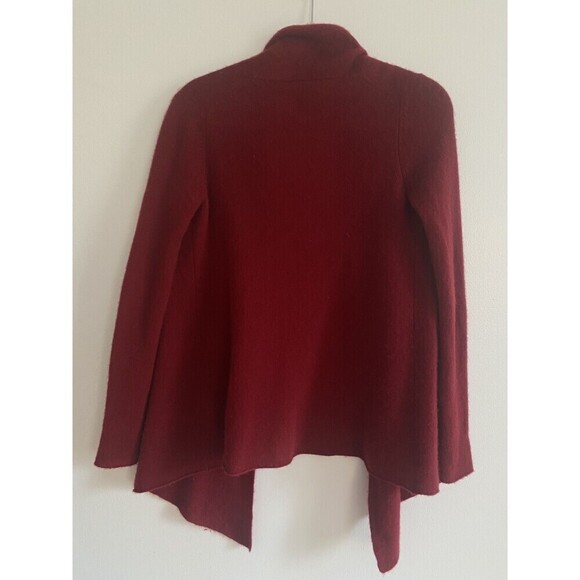 READ! White + Warren Sz S Women's Long Sleeve Cashmere Cardigan Sweater Red Soft - Picture 5 of 8